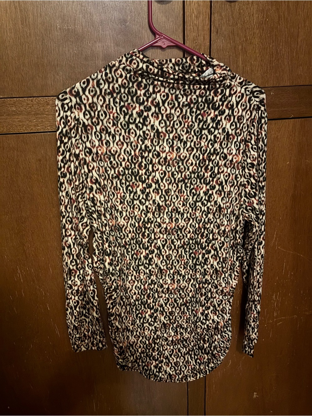 Liverpool Abstract Animal Print Top in Cream, Black and Rust